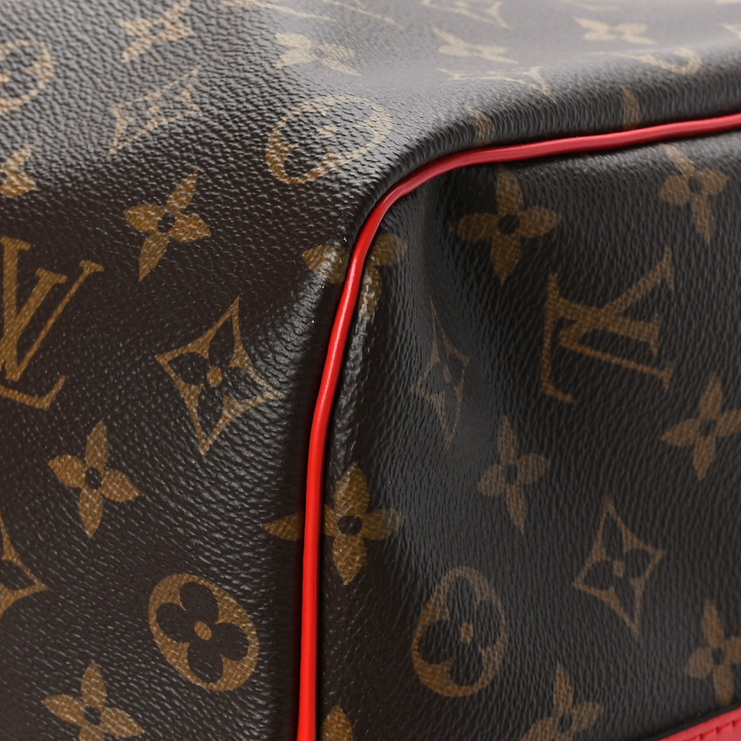 Calfskin Monogram Keepall Bandouliere 50 Coquelicot