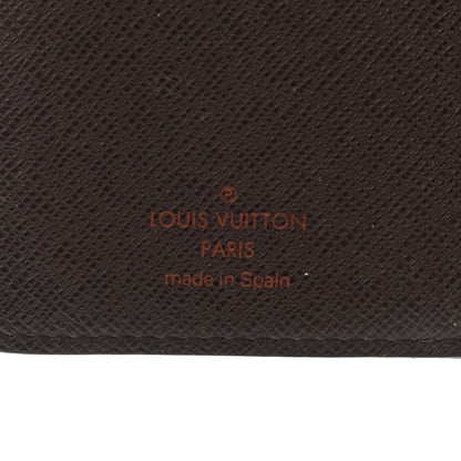 Louis Vuitton Damier Ebene Checkbook Cover Wallet 6 of 9