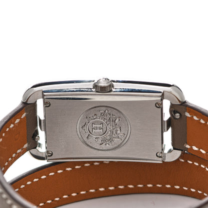 Hermes Stainless Steel Swift 20mm Nantucket Double Tour Quartz Watch Etoupe 4 of 5