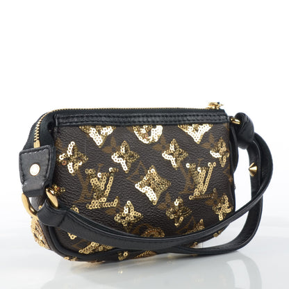Louis Vuitton Monogram Sequins Eclipse Mini Pochette Gold 3 of 7