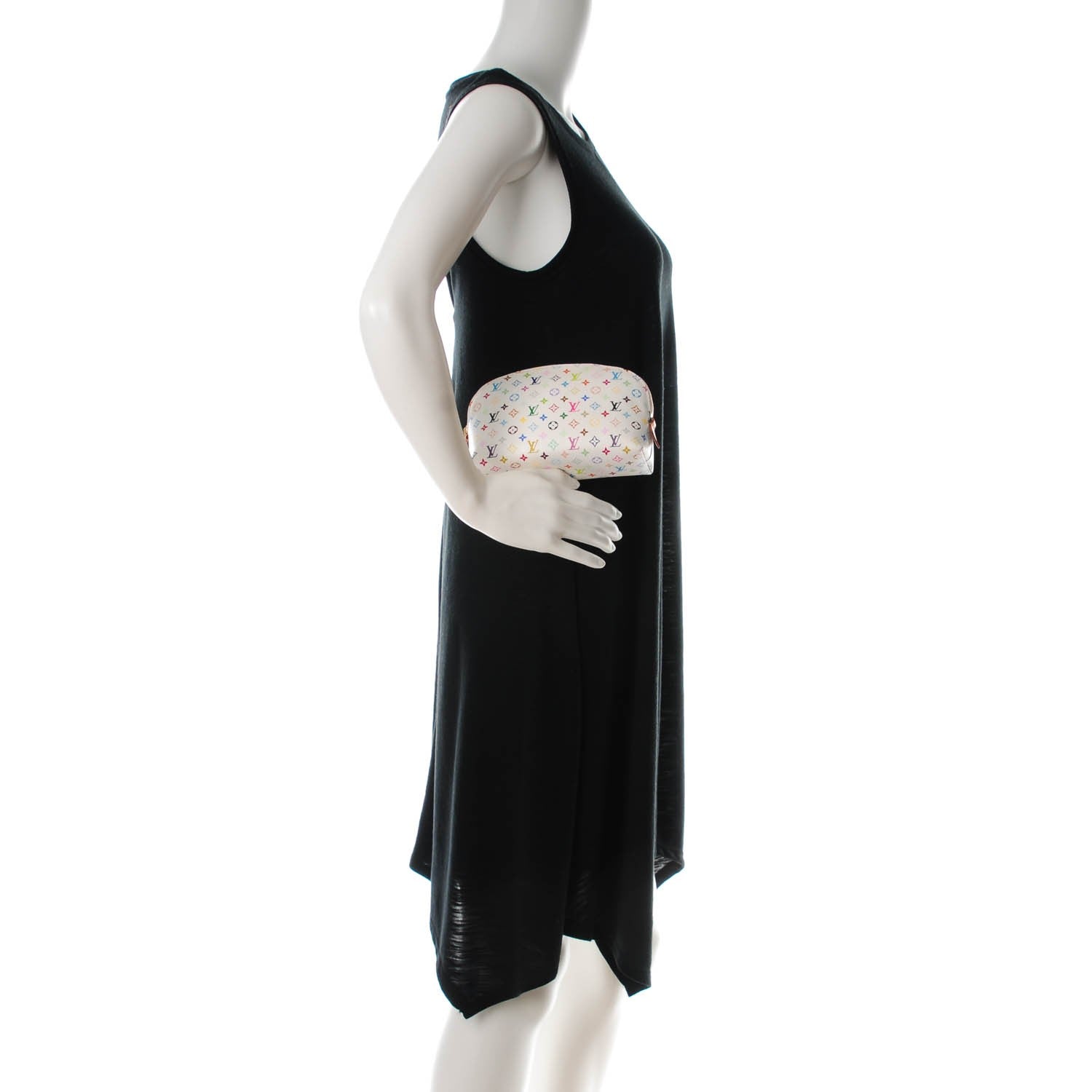 Louis Vuitton Monogram Multicolor Cosmetic Pouch White Litchi 2 of 7