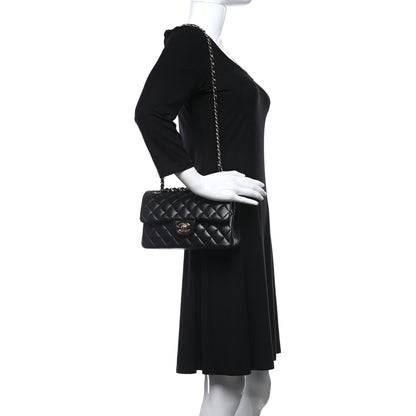 Chanel Lambskin Quilted Small Double Flap Black 2 of 9