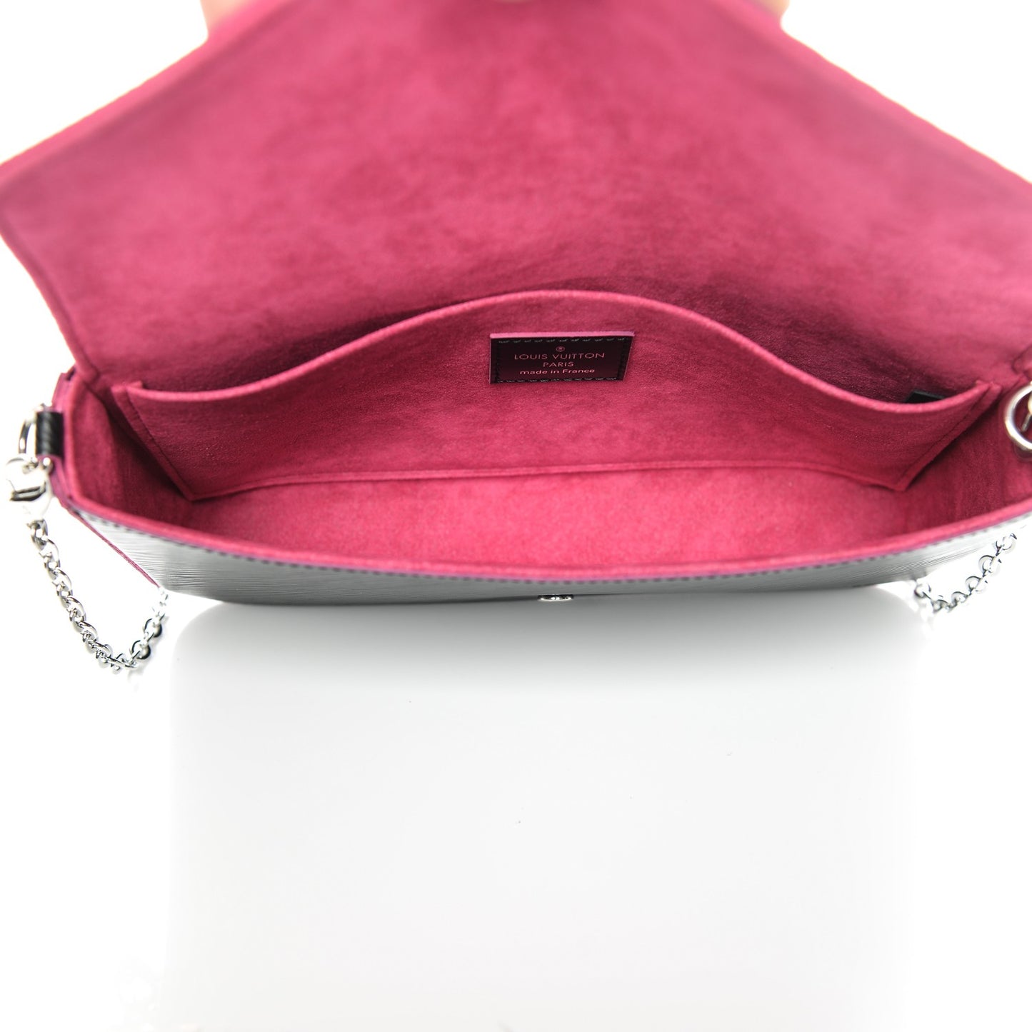 Epi Pochette Felicie Black Hot Pink