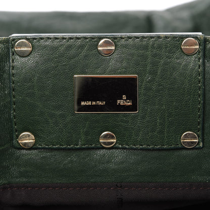 Fendi Crinkled Lambskin Mia Tote Verde Inglese 8 of 8