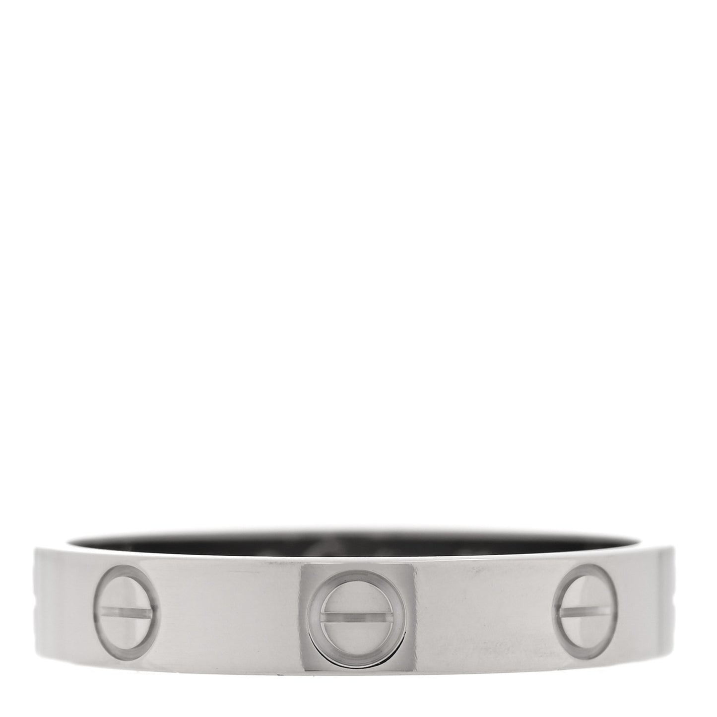18K White Gold 3.5mm LOVE Wedding Band Ring 56 7.5