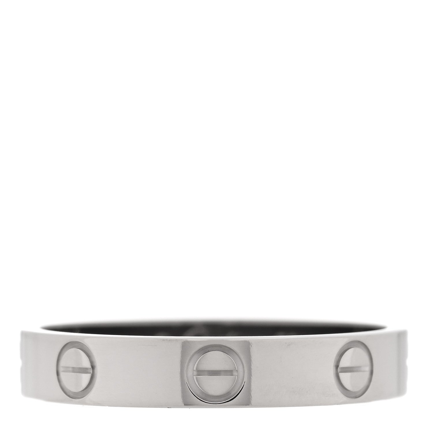 Cartier 18K White Gold 3.5mm LOVE Wedding Band Ring 56 7.5 1 of 5