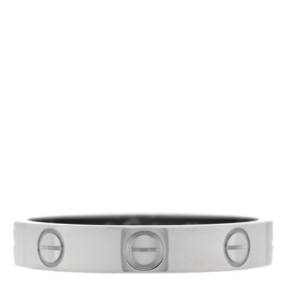 Cartier 18K White Gold 3.5mm LOVE Wedding Band Ring 56 7.5 1 of 5