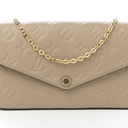 Louis Vuitton Empreinte Pochette Felicie Chain Wallet Tourterelle 9 of 10