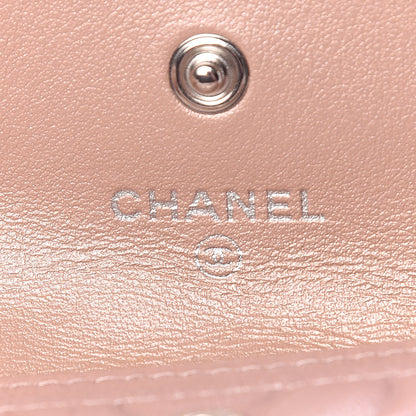 Chanel Goatskin Camellia Embossed Card Holder Wallet Light Pink 6 of 9