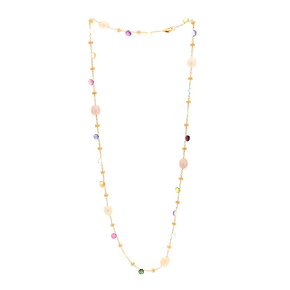 Marco Bicego 18K Yellow Gold Paradise Pearl Multi Gemstone Paradise Necklace 3 of 4