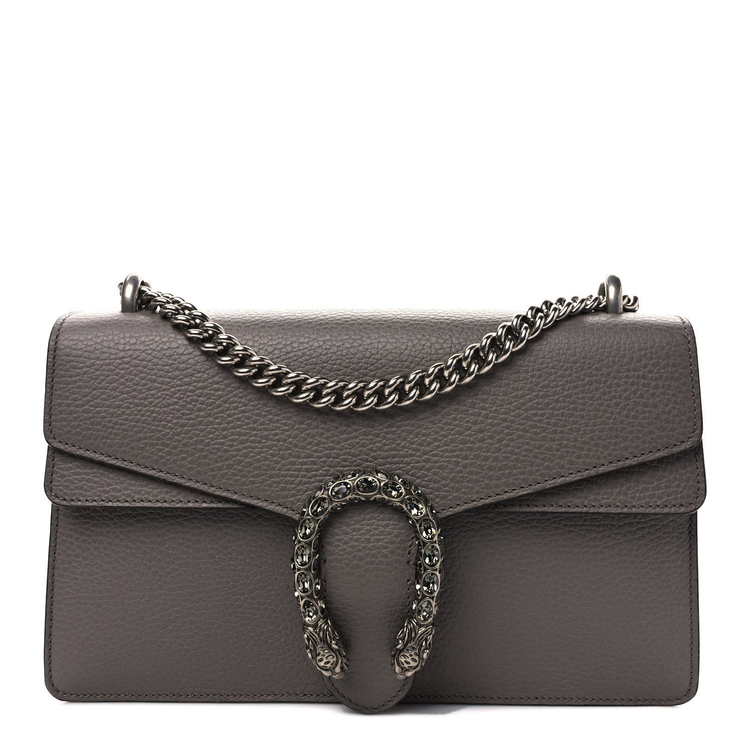 Gucci Pebbled Calfskin Small Dionysus Shoulder Bag Dusty Grey 1 of 9