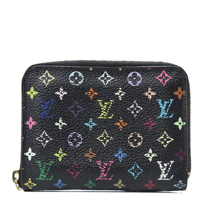 Louis Vuitton Monogram Multicolor Zippy Coin Purse Black Violet 1 of 9
