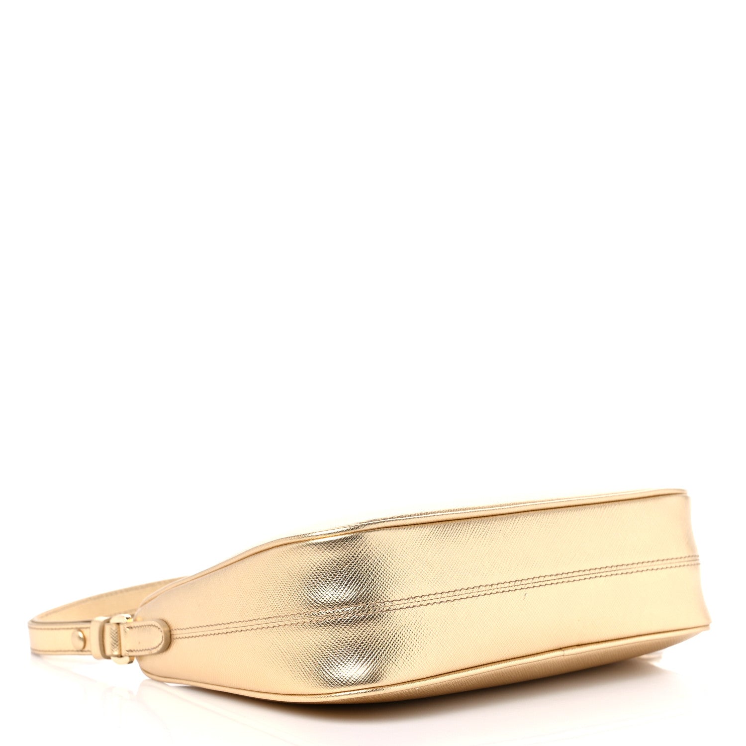 Prada Saffiano Lux Mini Re-Edition Shoulder Bag Platino 4 of 9