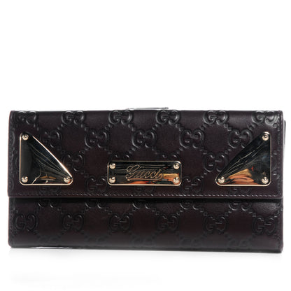 Gucci Guccissima Leather Indy Continental Wallet Dark Brown 1 of 7