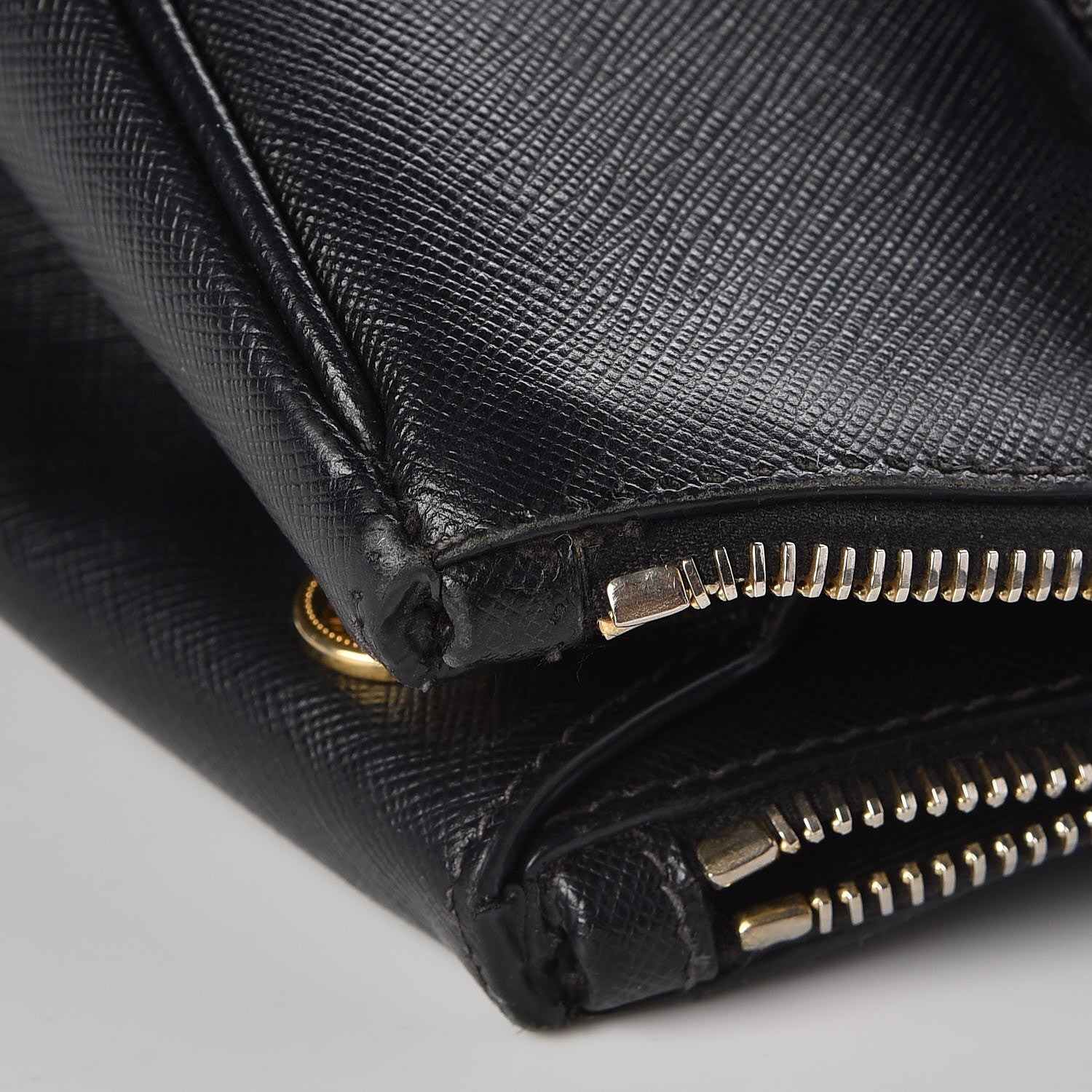 Prada Saffiano Medium Galleria Double Zip Tote Black 9 of 22