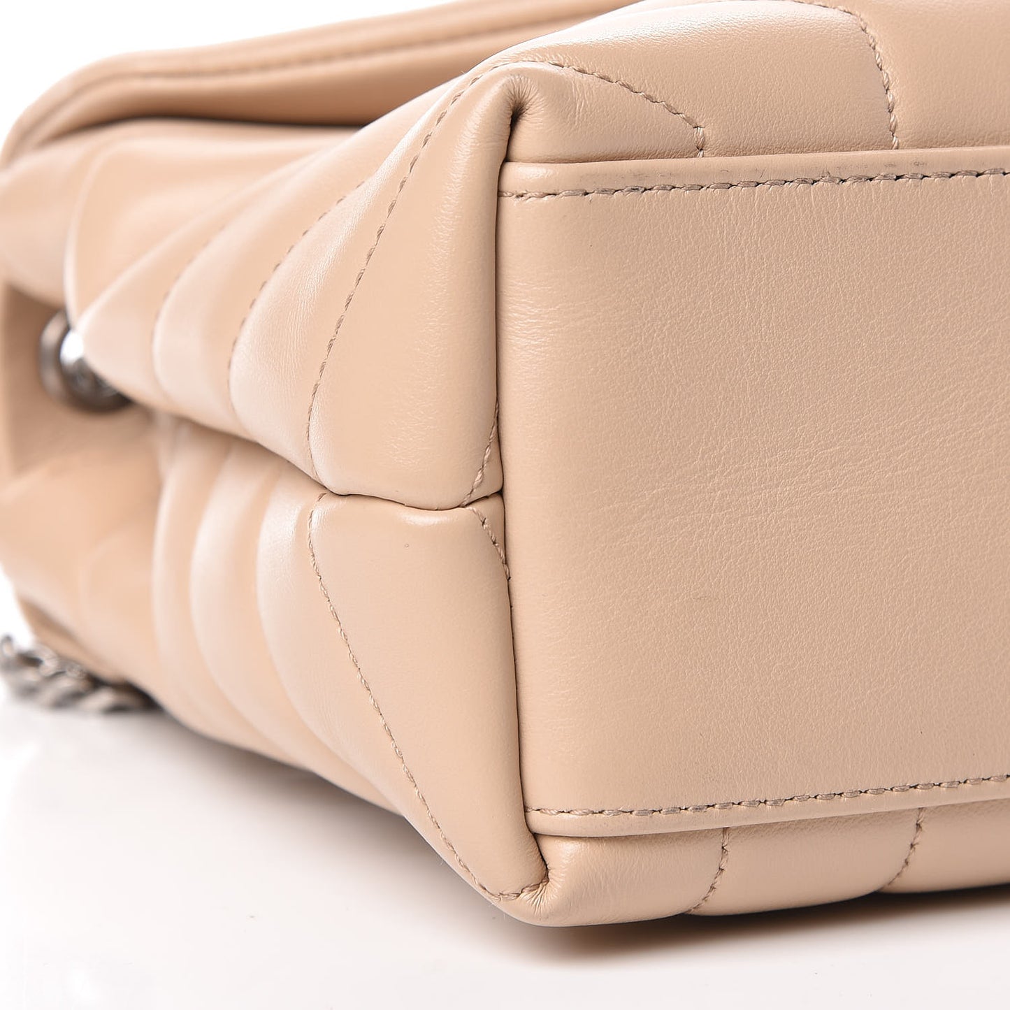 Calfskin Y Quilted Monogram Small Loulou Chain Satchel Rose Antic