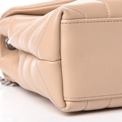 Saint Laurent Calfskin Y Quilted Monogram Small Loulou Chain Satchel Rose Antic 9 of 11