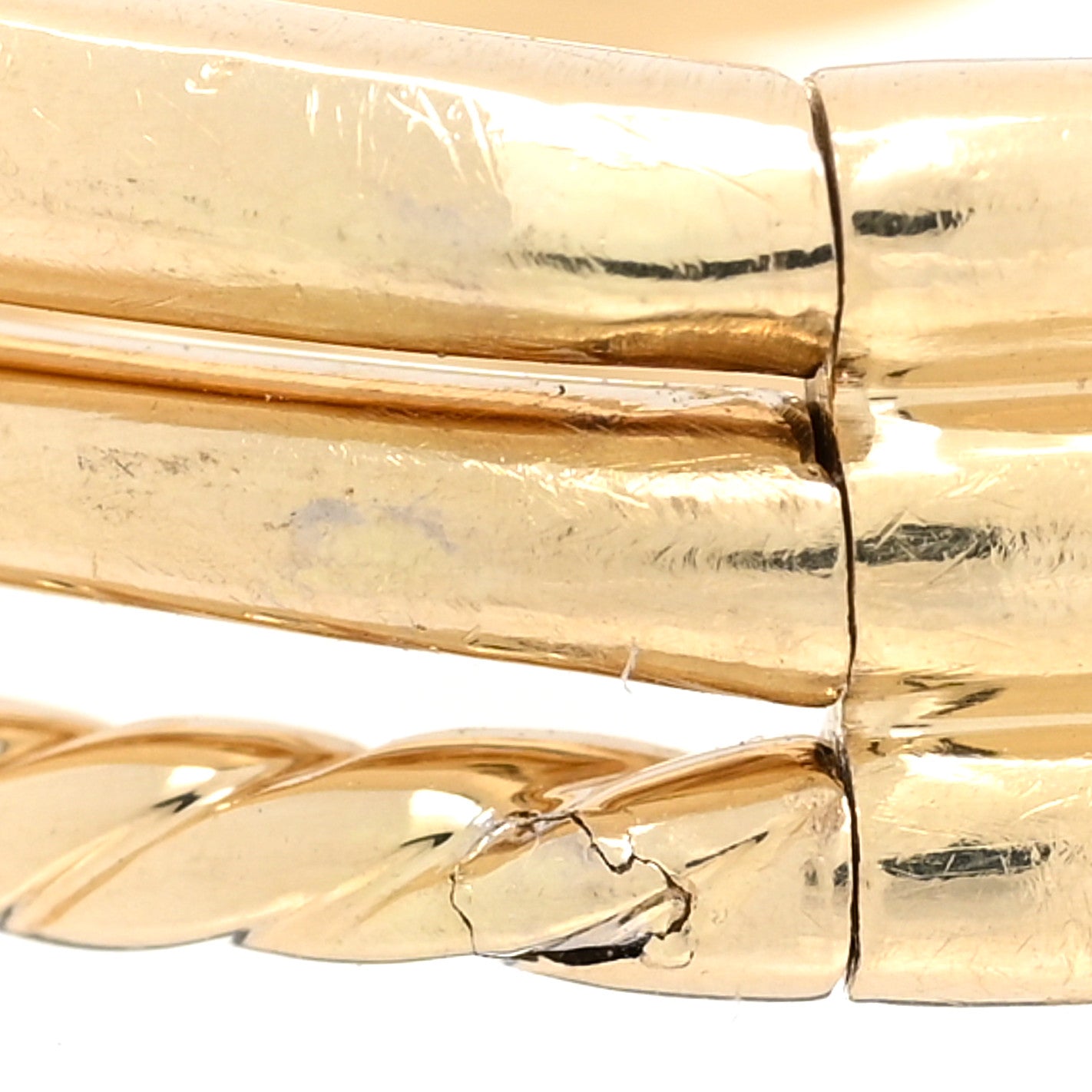 18K Yellow Gold Diamond 9.5mm Stax Three-Row Ring 54 7