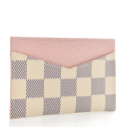 Louis Vuitton Damier Azur Daily Card Holder Rose Ballerine 3 of 7