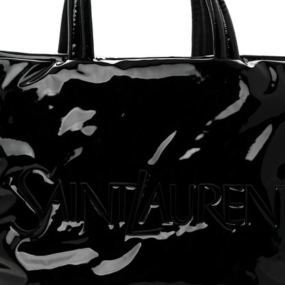 Saint Laurent Patent Wide Puffer Maxi Tote Black 8 of 10