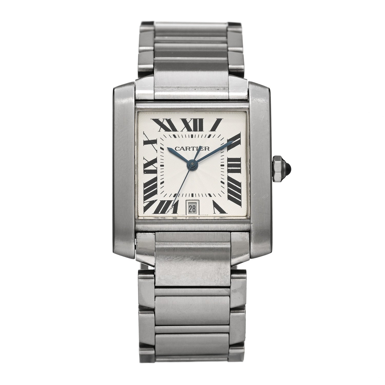 Cartier Stainless Steel 28mm Tank Francaise Automatic Watch 1 of 5