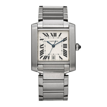 Cartier Stainless Steel 28mm Tank Francaise Automatic Watch 1 of 5