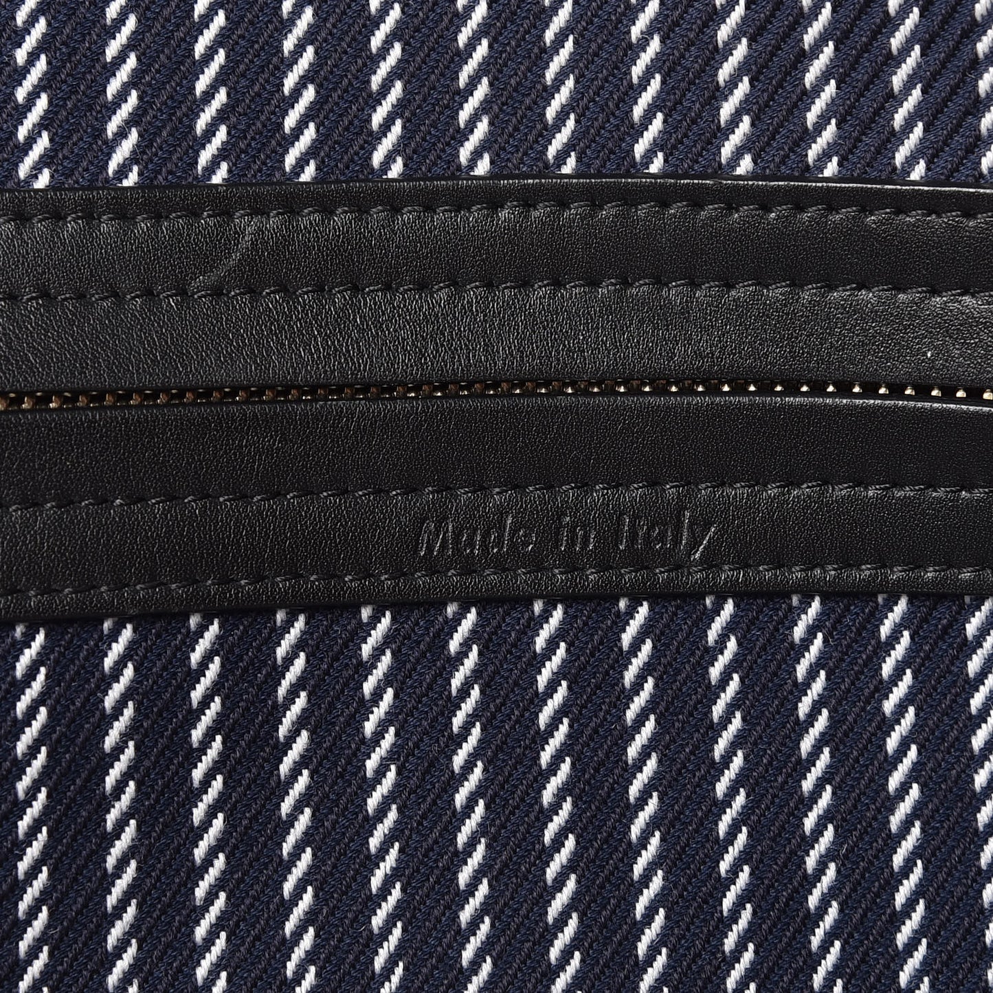 Cotton Canvas Striped Medium Phantom Luggage Navy White