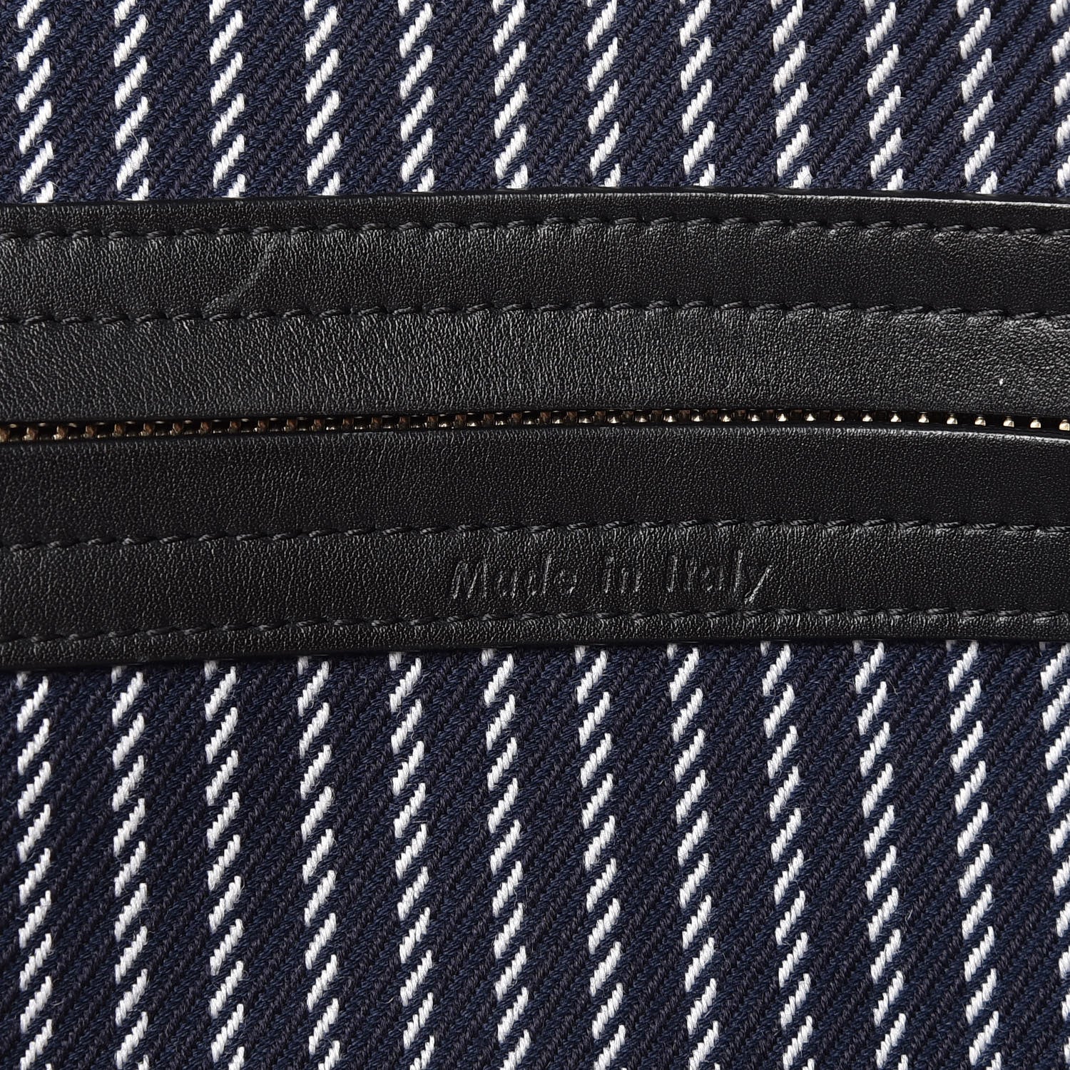 Celine Cotton Canvas Striped Medium Phantom Luggage Navy White 6 of 12