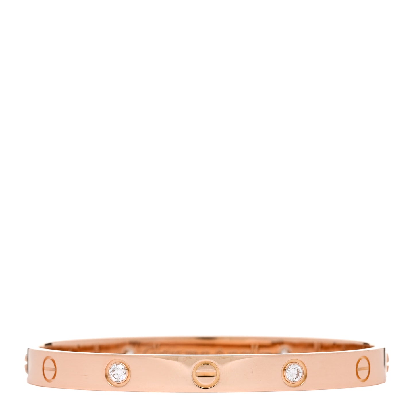 18K Pink Gold 4 Diamond LOVE Bracelet 17