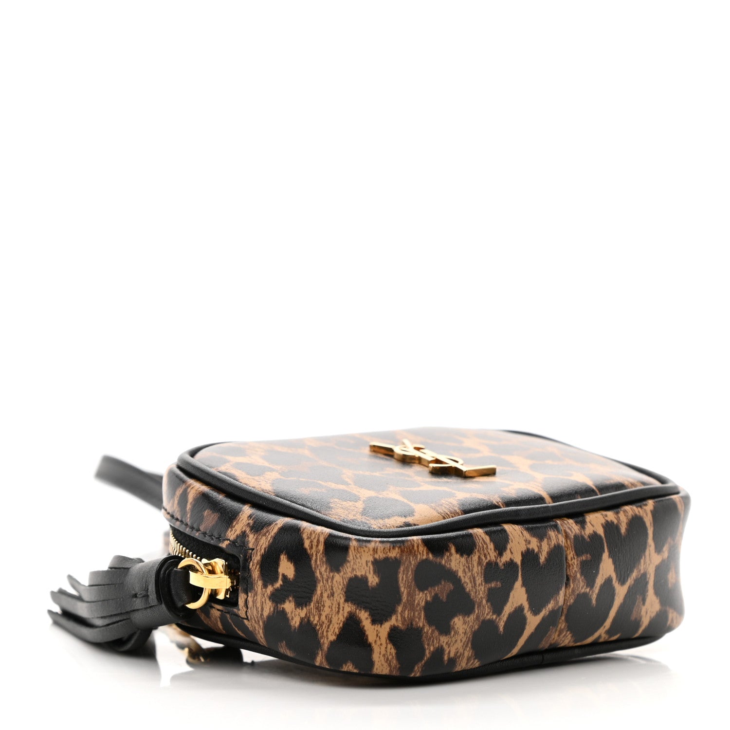 Saint Laurent Calfskin Heart Leopard Print Monogram Baby Lou Camera Bag Toffee 4 of 10