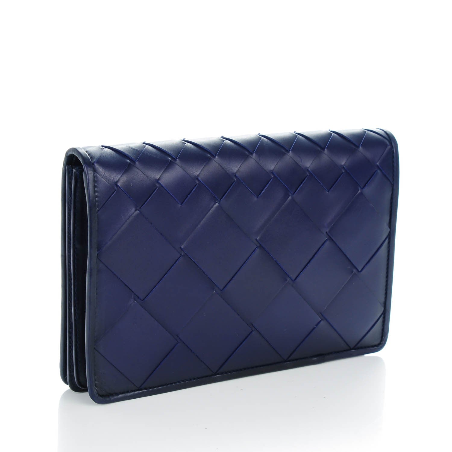 Bottega Veneta Nappa Intrecciato Medium Woven Clutch Atlantic 3 of 7