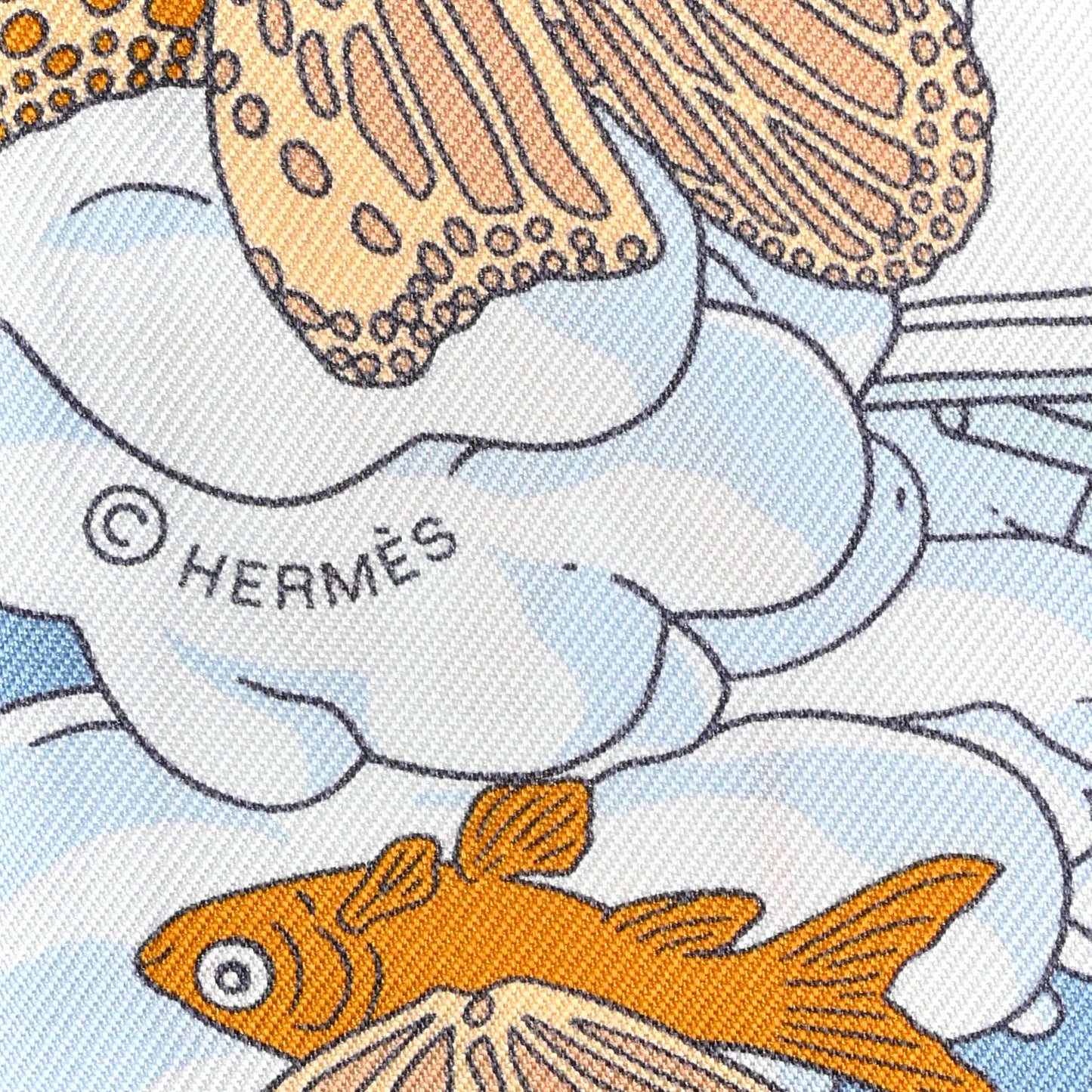 Silk Sur Mon Nuage Twilly Creme Bleu Ciel Orange