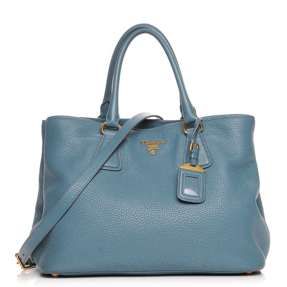 Prada Vitello Daino Shopping Tote Marine 1 of 16