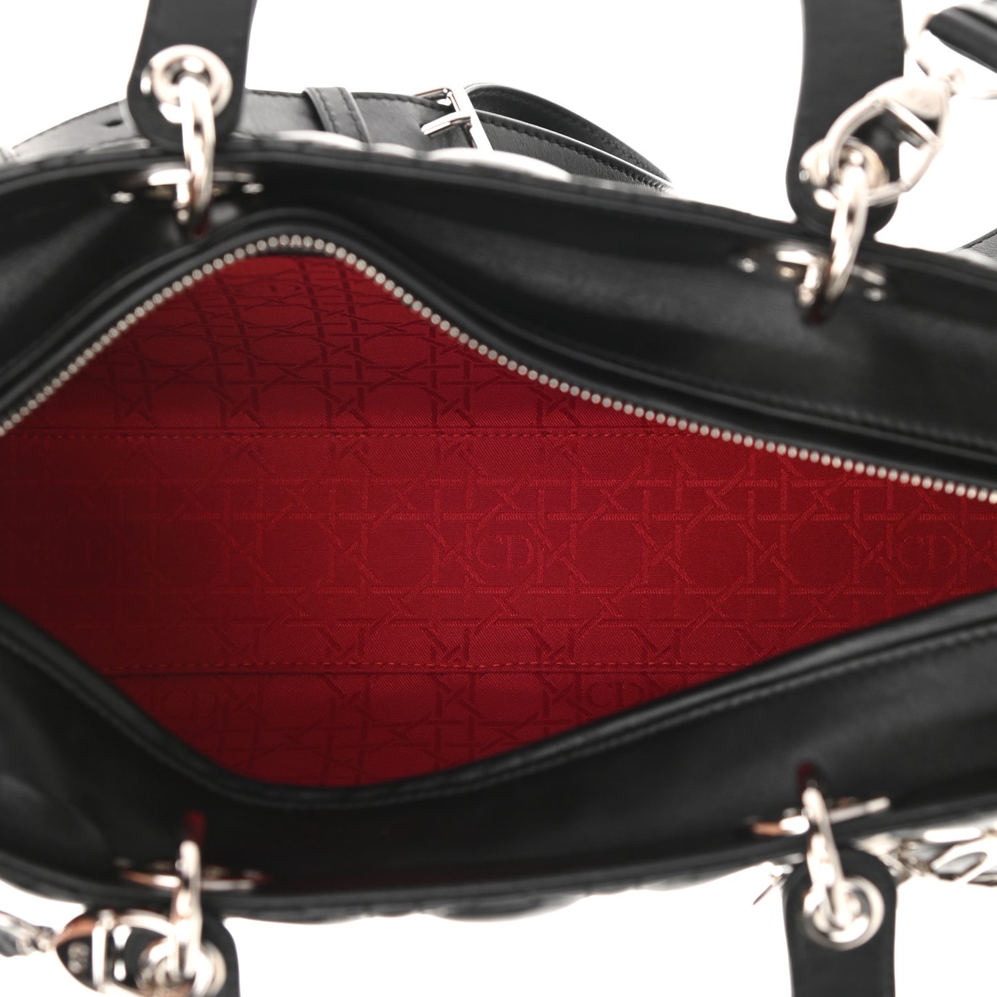 Lambskin Cannage Large Lady Dior Black