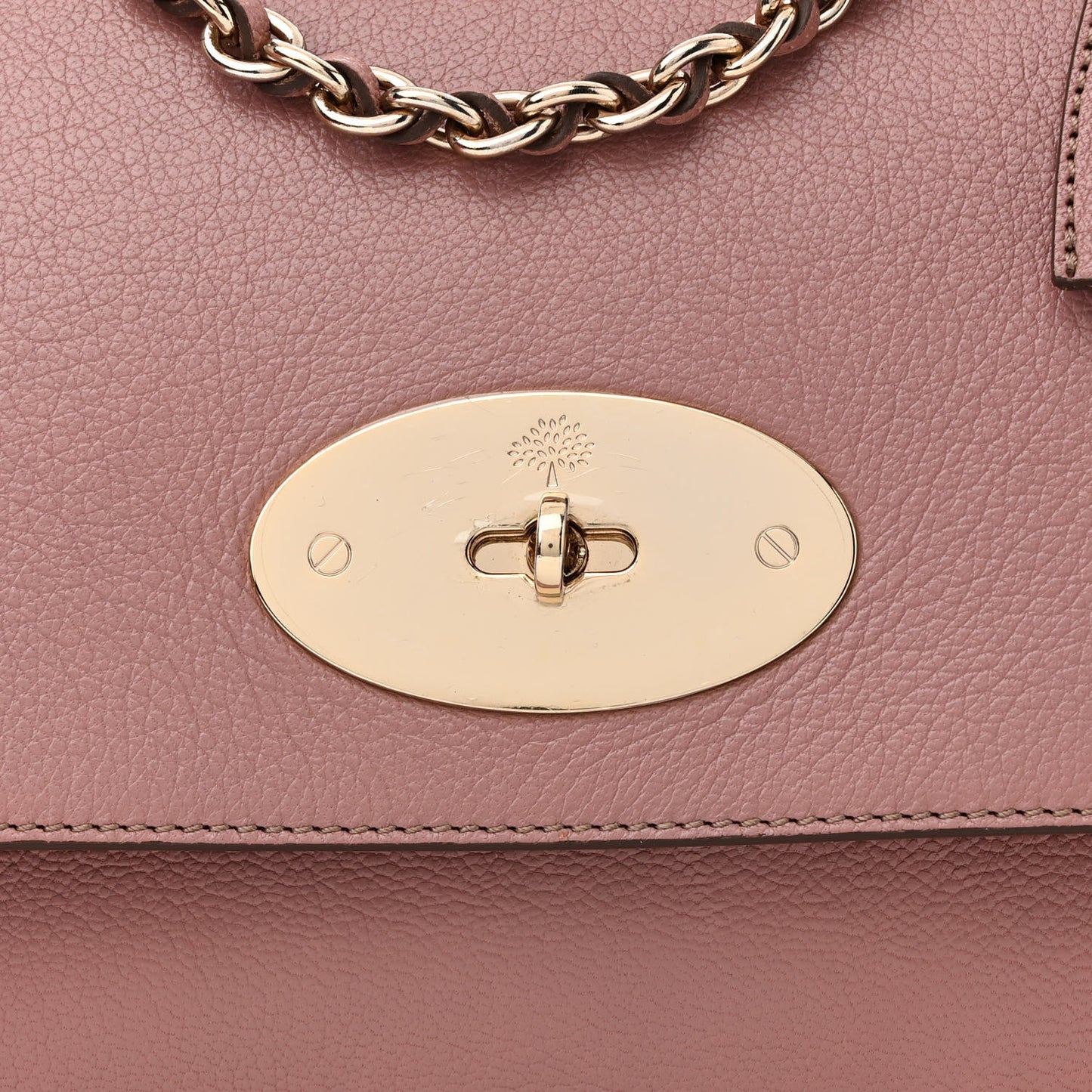 Calfskin Goat Medium Lily Flap Dark Blush