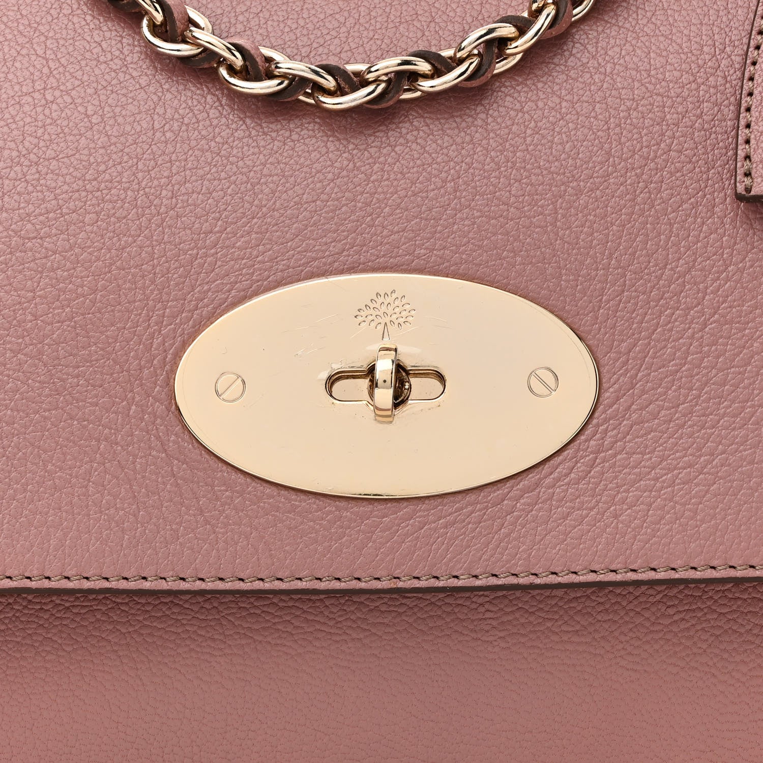 Mulberry Calfskin Goat Medium Lily Flap Dark Blush 9 of 14