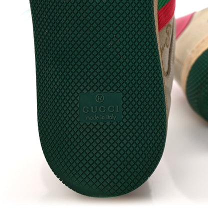 Gucci GG Monogram Nubuck Web Womens Screener Sneakers 39 New Sand Dusty Milk Pink 7 of 11
