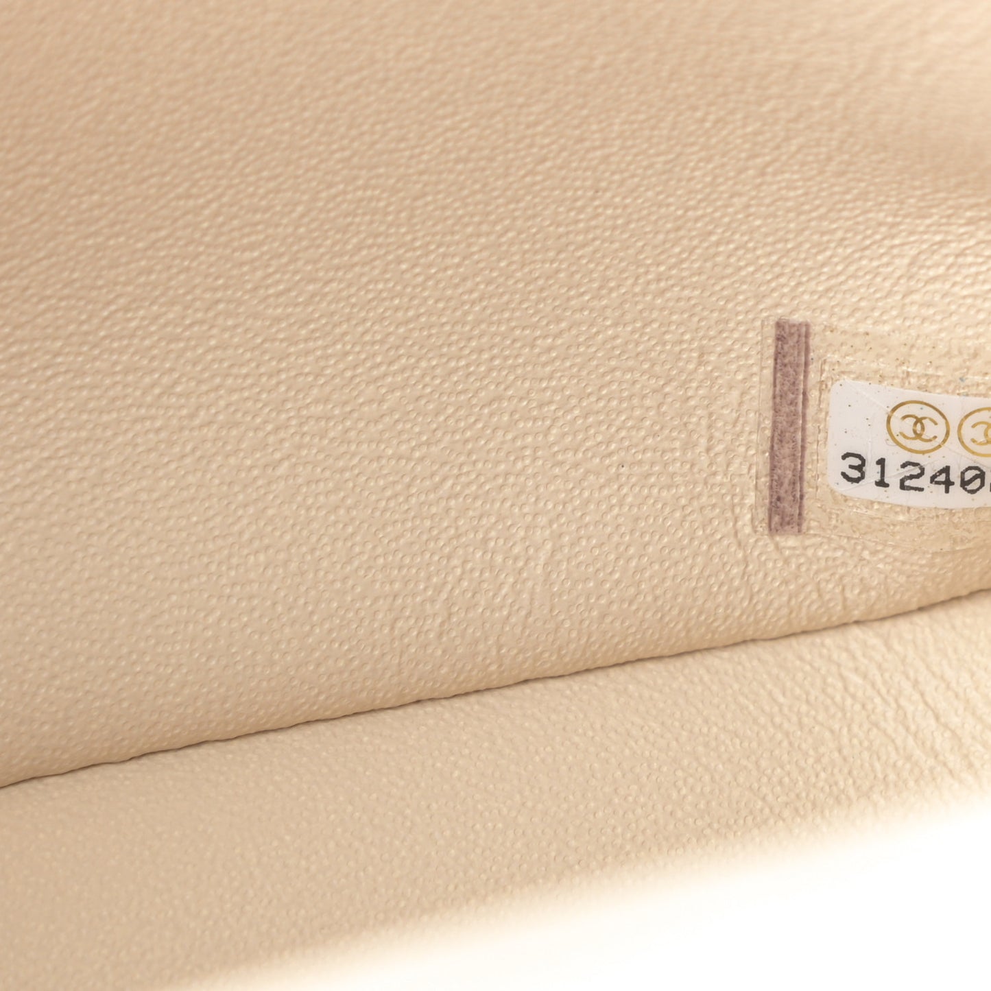 Caviar Quilted Mini Top Handle Rectangular Flap Beige