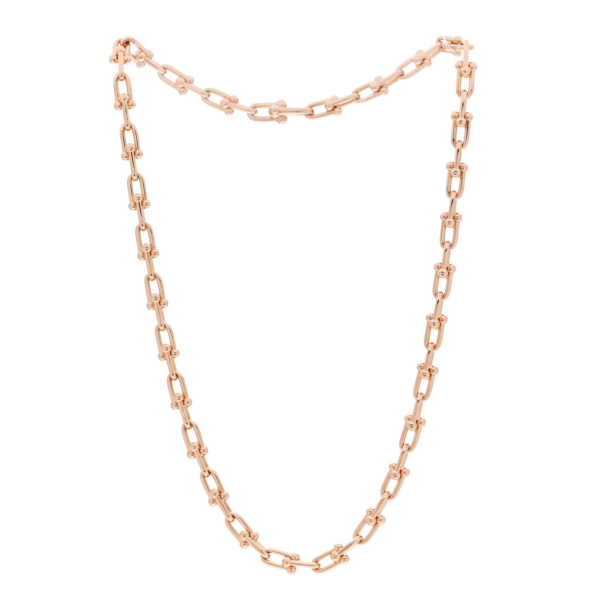 Tiffany 18K Rose Gold Small HardWear Link Necklace 3 of 5
