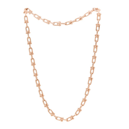 Tiffany 18K Rose Gold Small HardWear Link Necklace 3 of 5