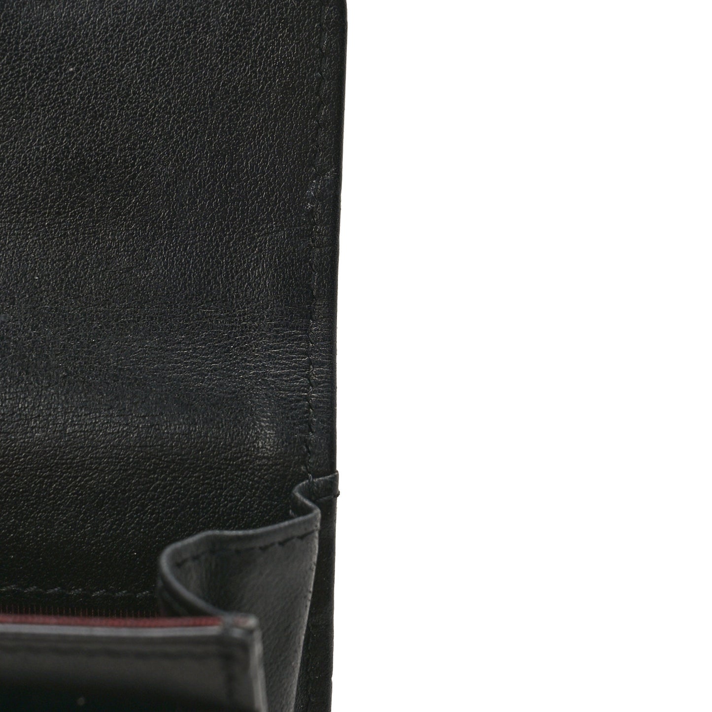 Aged Calfskin Quilted Reissue Flap Card Holder Black