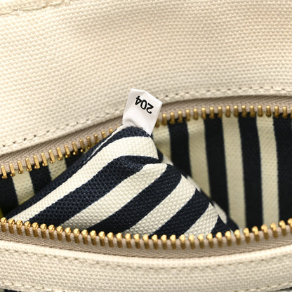 Prada Canapa Small Logo Tote Bianco Blue 8 of 10