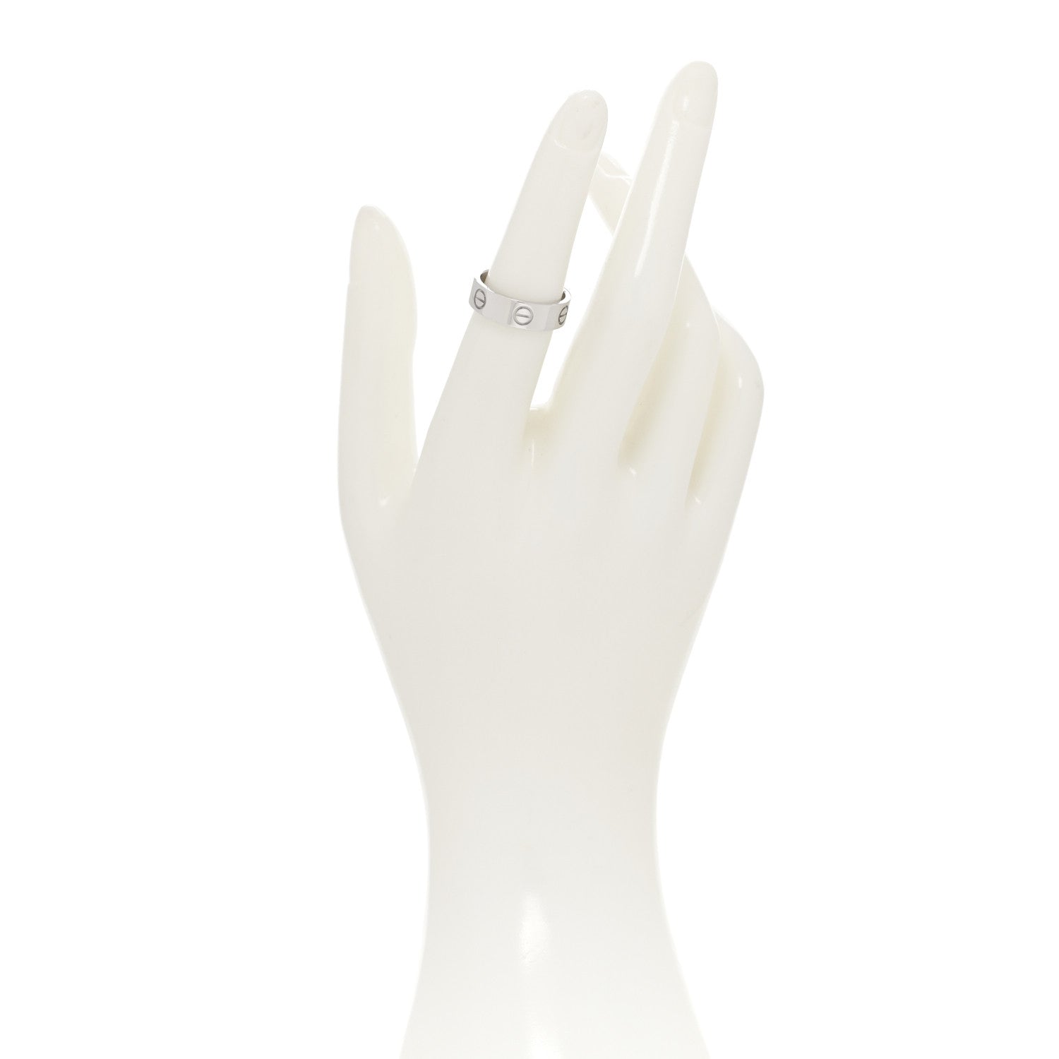 Cartier 18K White Gold 5.5mm LOVE Ring 53 6.25 2 of 5