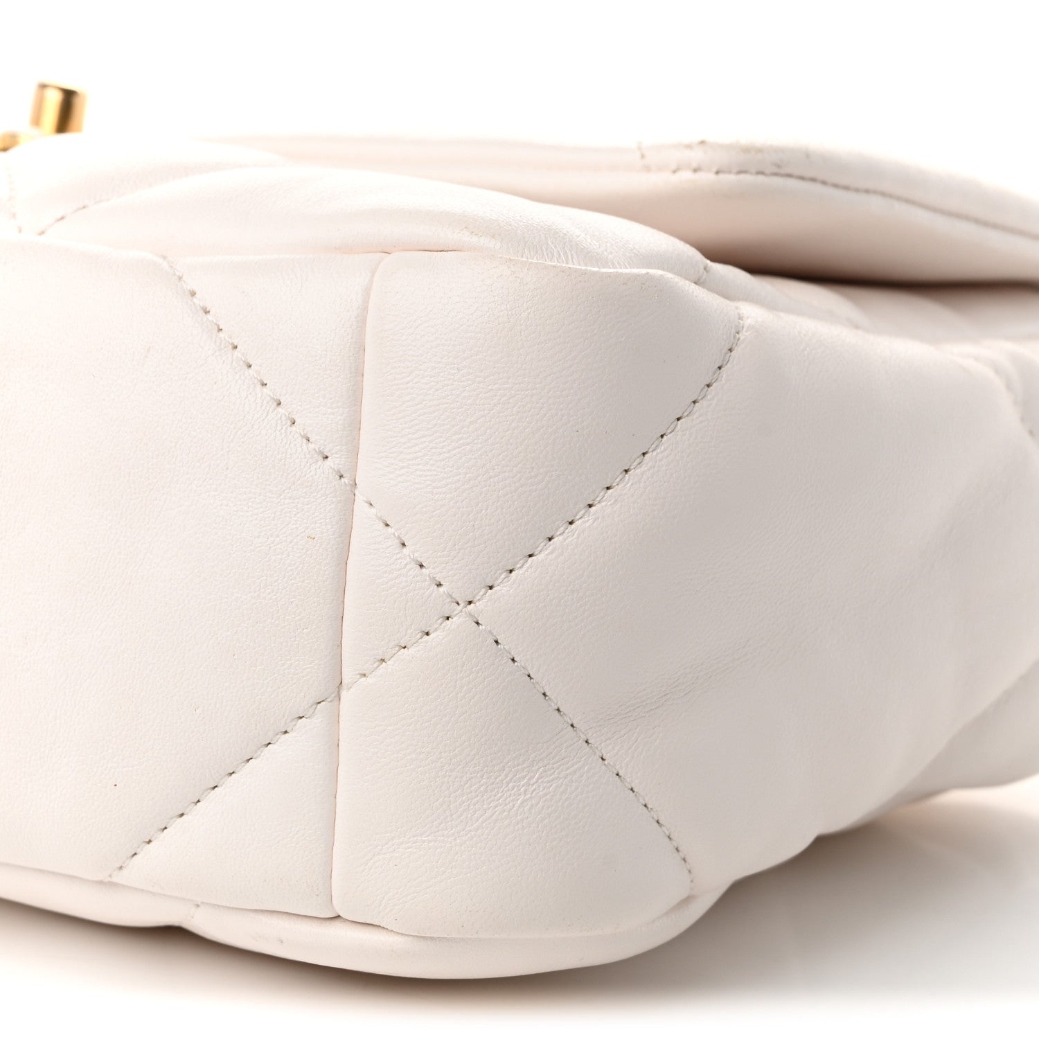 Chanel Lambskin Quilted Medium Chanel 19 Flap White 10 of 11