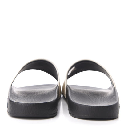 Gucci X SEGA Supreme Canvas GUCCY Stars Womens Slide Sandals 36 Mystic White Gold 7 of 11