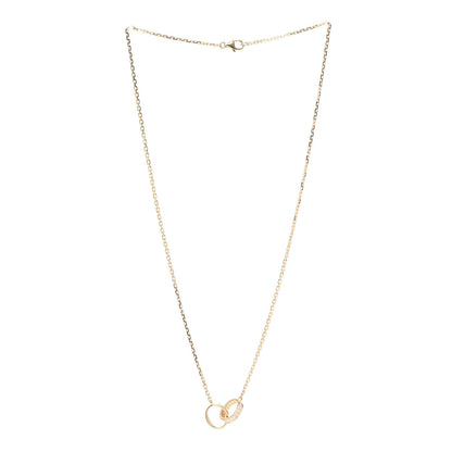 Cartier 18K Yellow Gold Diamond Interlocking LOVE Necklace 3 of 7