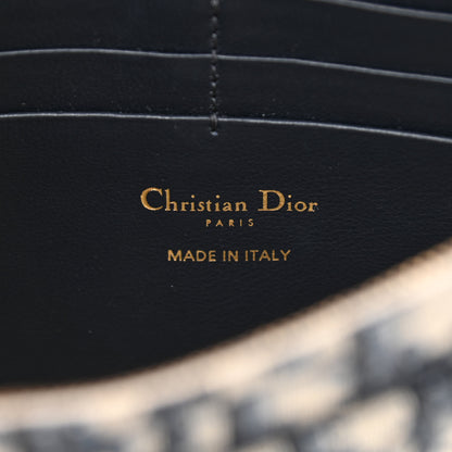 Christian Dior Oblique Saddle Chain Pouch Blue 6 of 10