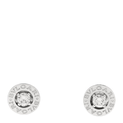 Bulgari BVLGARI 18K White Gold Diamond Stud Earrings 1 of 5