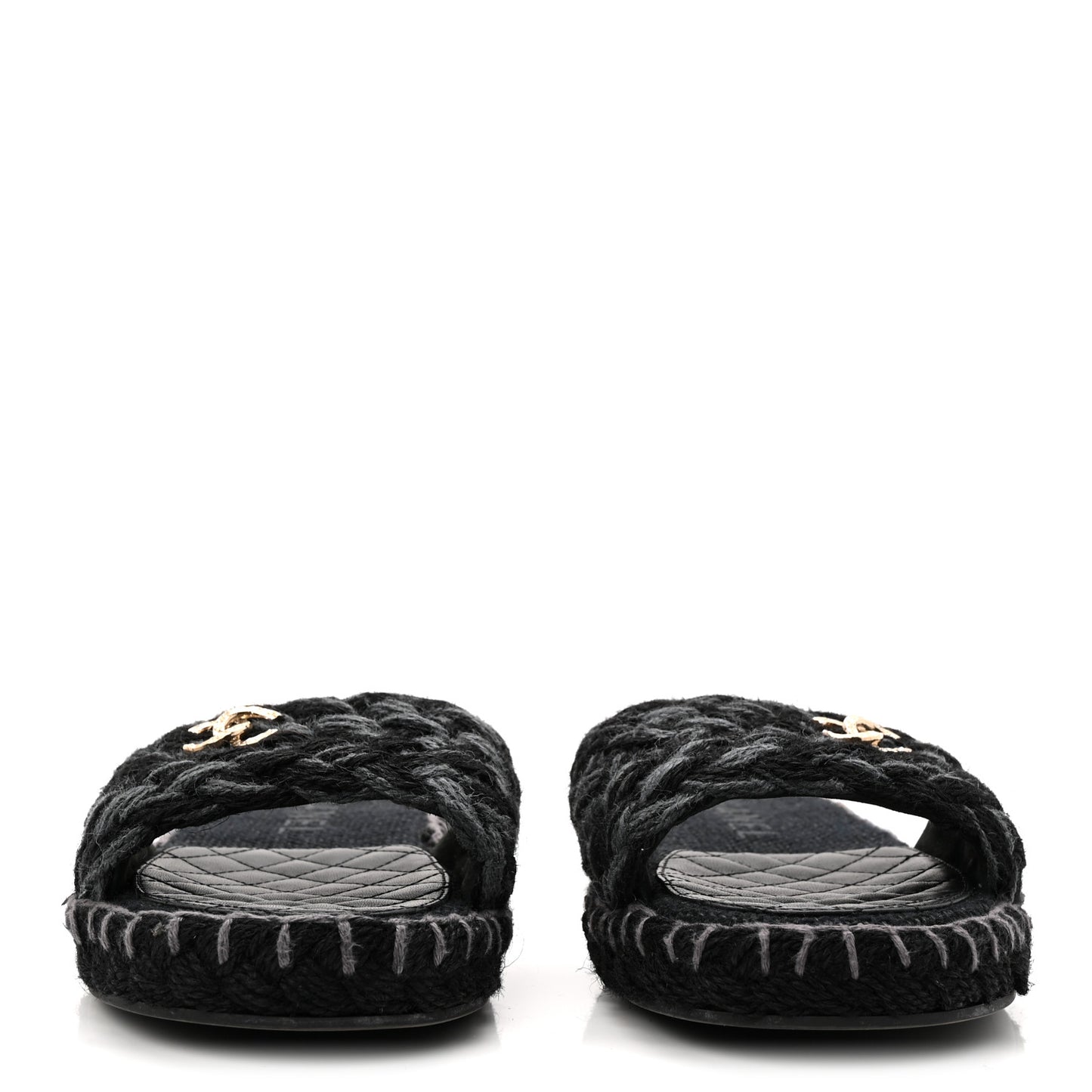Cord Braided CC Mules 41 Black