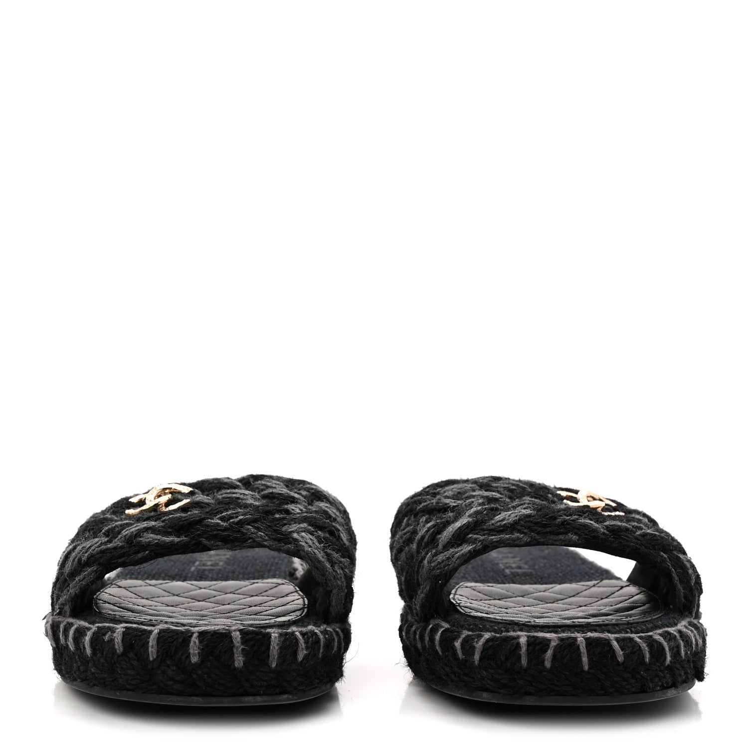 Chanel Cord Braided CC Mules 41 Black 3 of 11